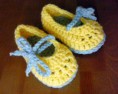 Háčkované botičky kuřátkové